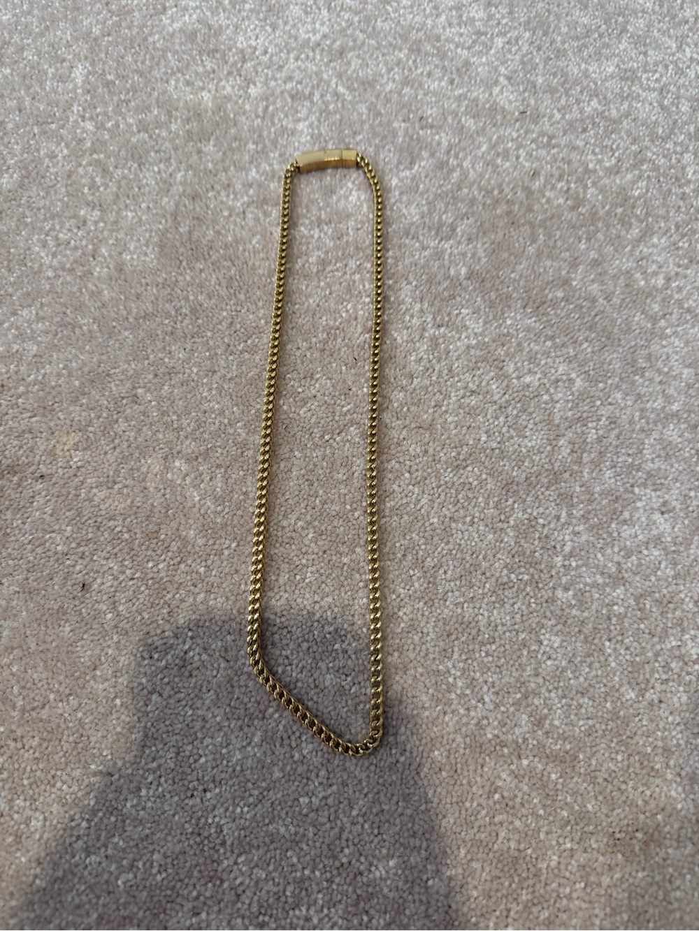 Source Unknown Gold Cuban Link Chain Necklace for Men